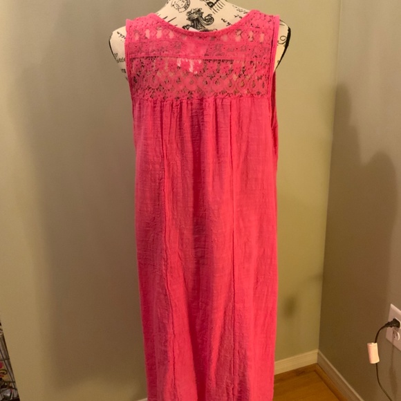 New Ladies Pretty Pink Summer Sleeveless Dress - Picture 7 of 7